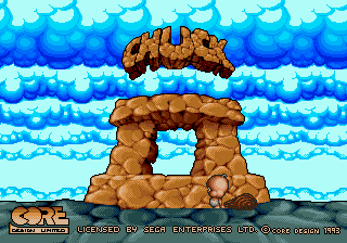 Chuck Rock II: Son of Chuck title screen for Sega Mega Drive